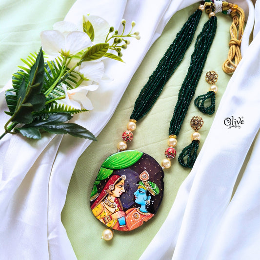 Natural Stone Tanjore Pendant -397