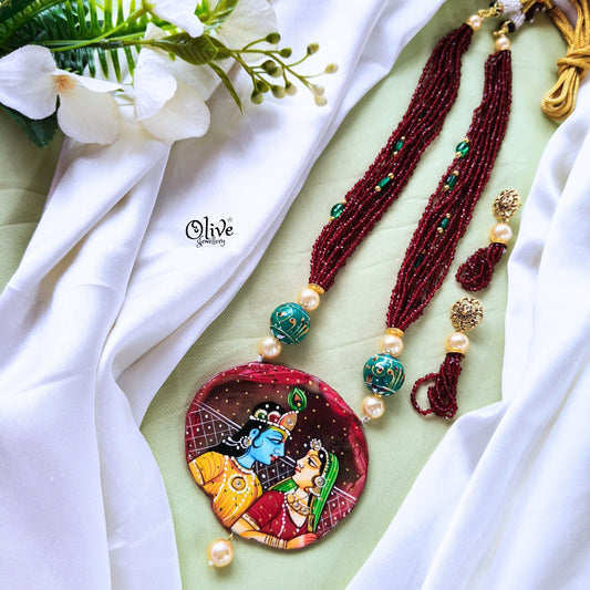 Natural Stone Tanjore Pendant -400