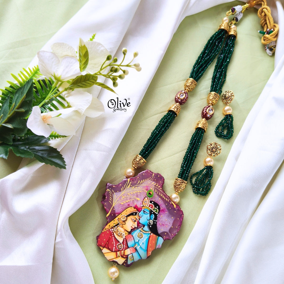 Natural Stone Tanjore Pendant -403