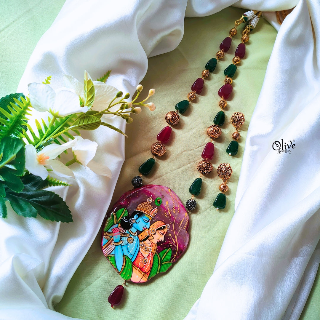 Natural Stone Tanjore Pendant -405