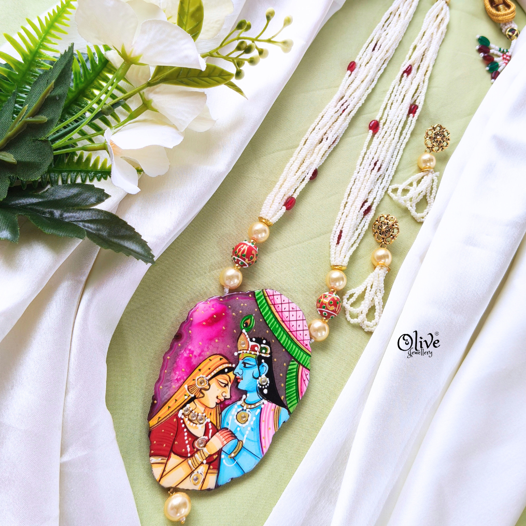 Natural Stone Tanjore Pendant -410