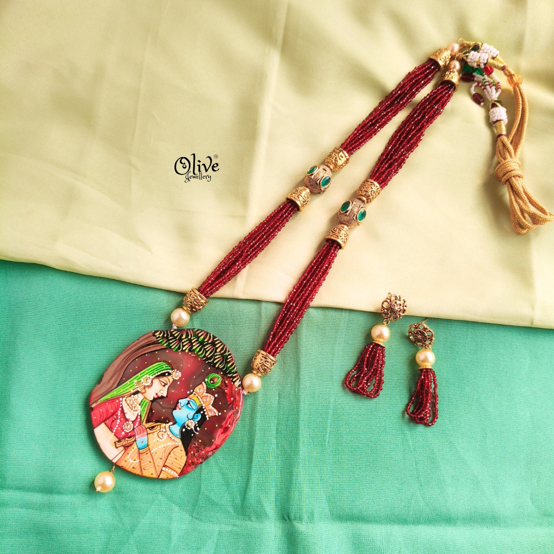 Natural Stone Tanjore Pendant -426