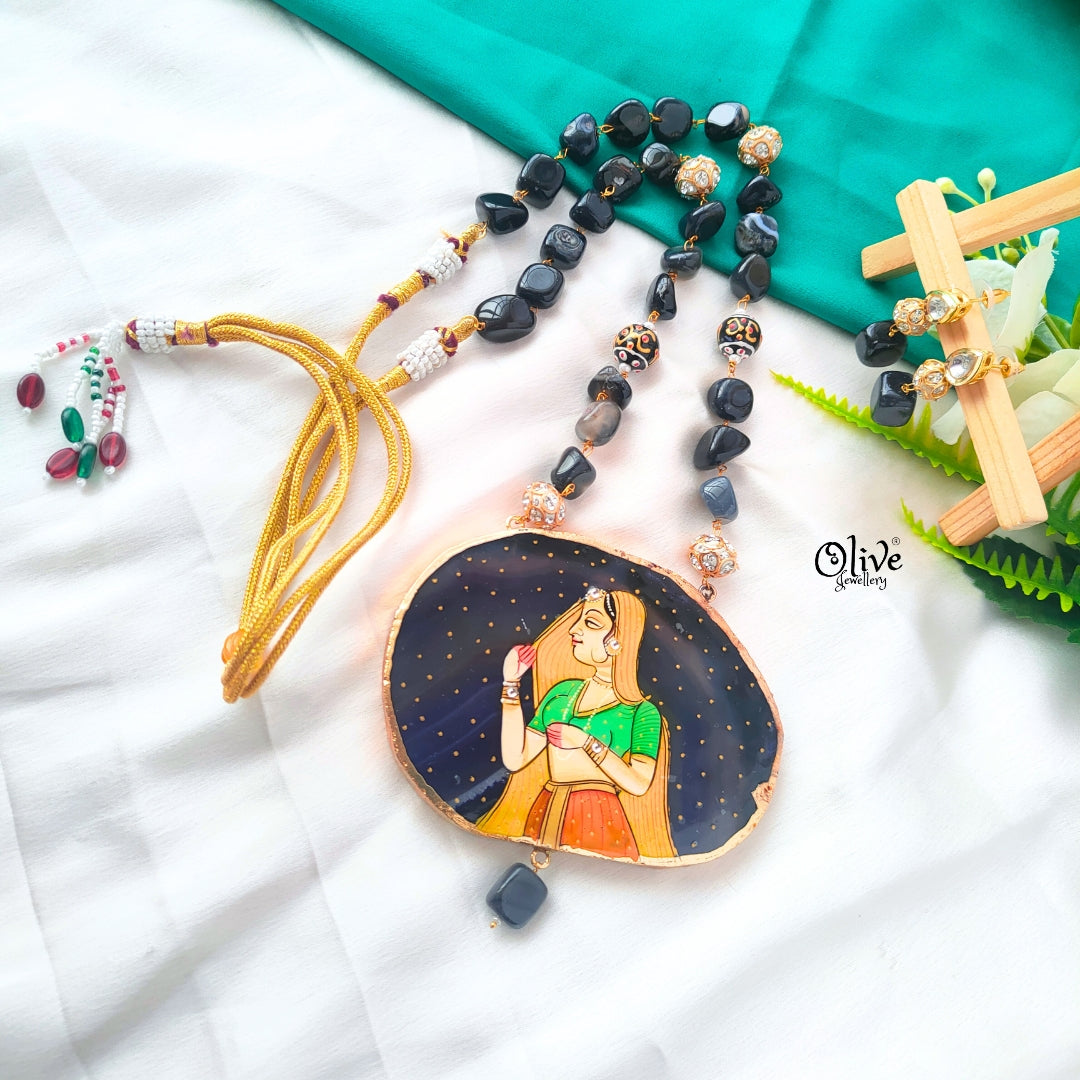 Natural Stone Tanjore Pendant-445
