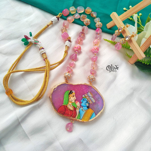 Natural Stone Tanjore Pendant-452