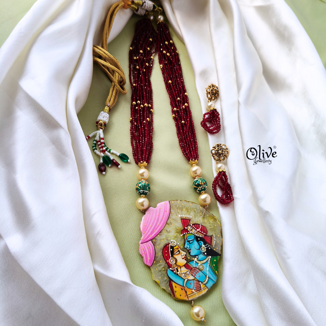 Natural Stone Tanjore Pendant -582