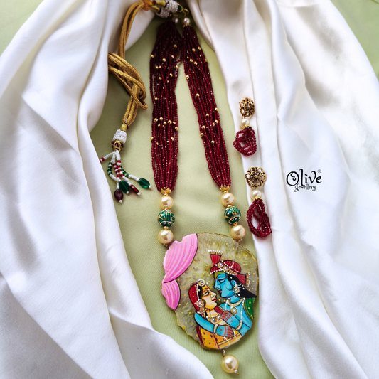 Natural Stone Tanjore Pendant -582