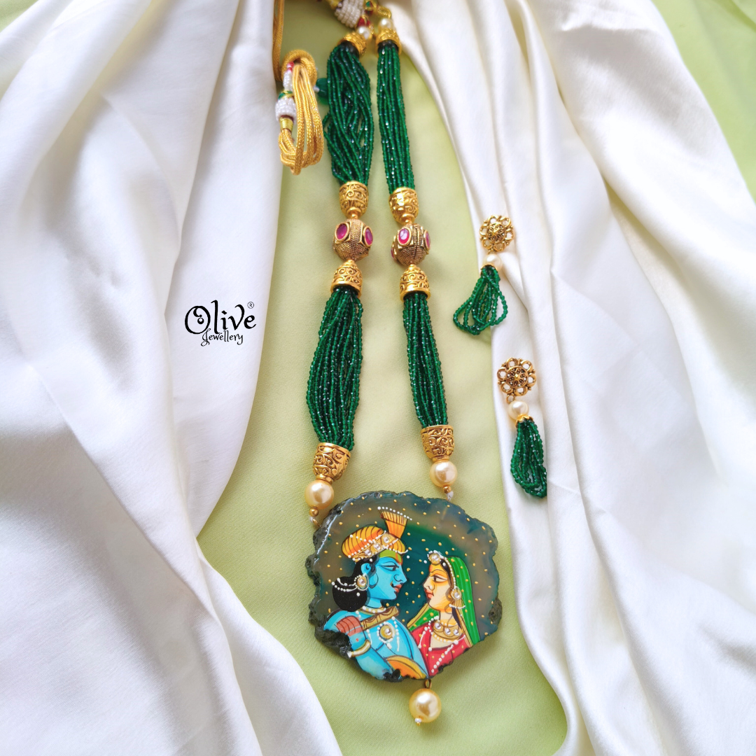 Natural Stone Tanjore Pendant -584