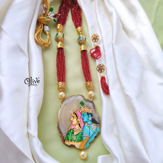 Natural Stone Tanjore Pendant -586