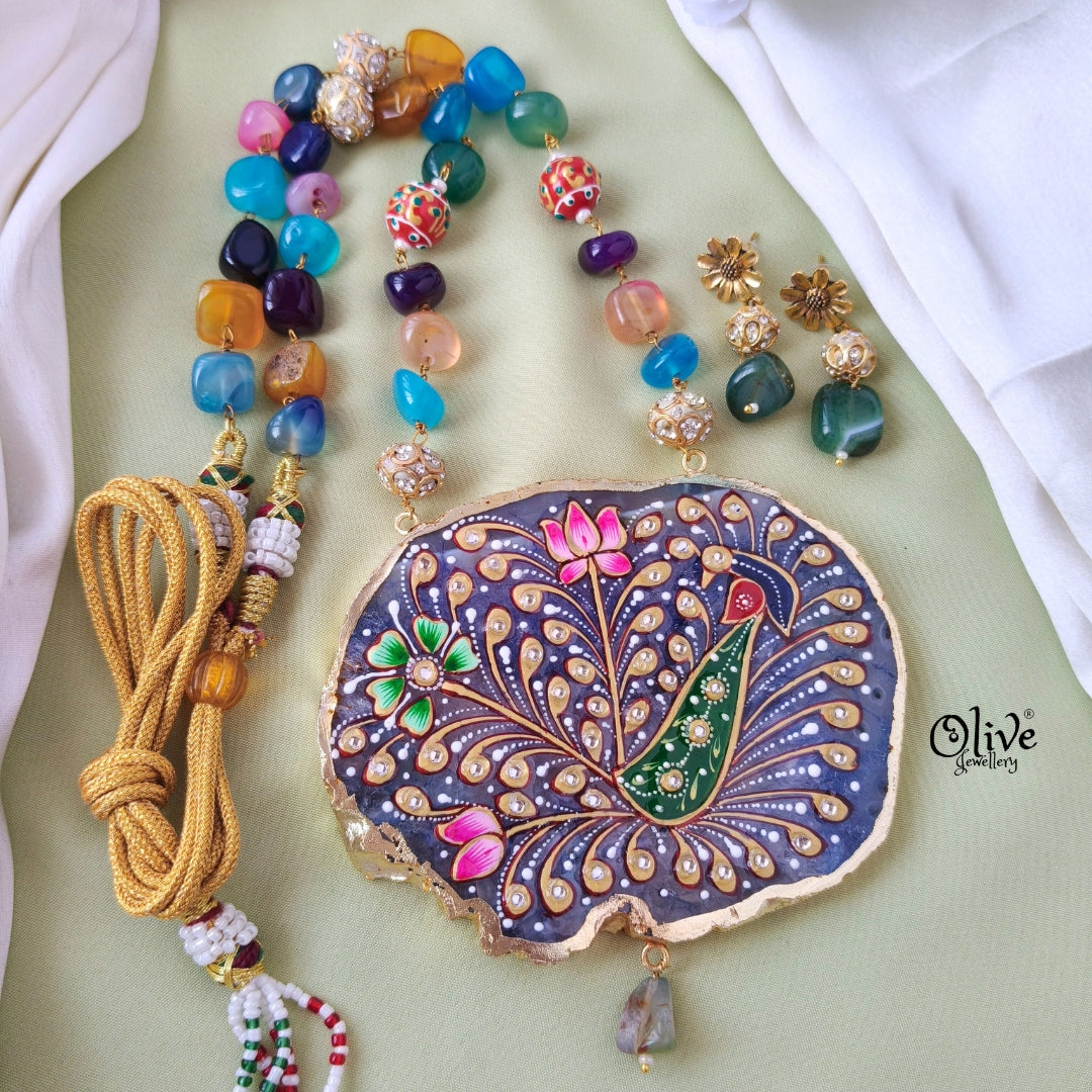 Natural Stone Tanjore Pendant-660