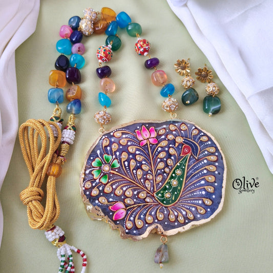 Natural Stone Tanjore Pendant-660