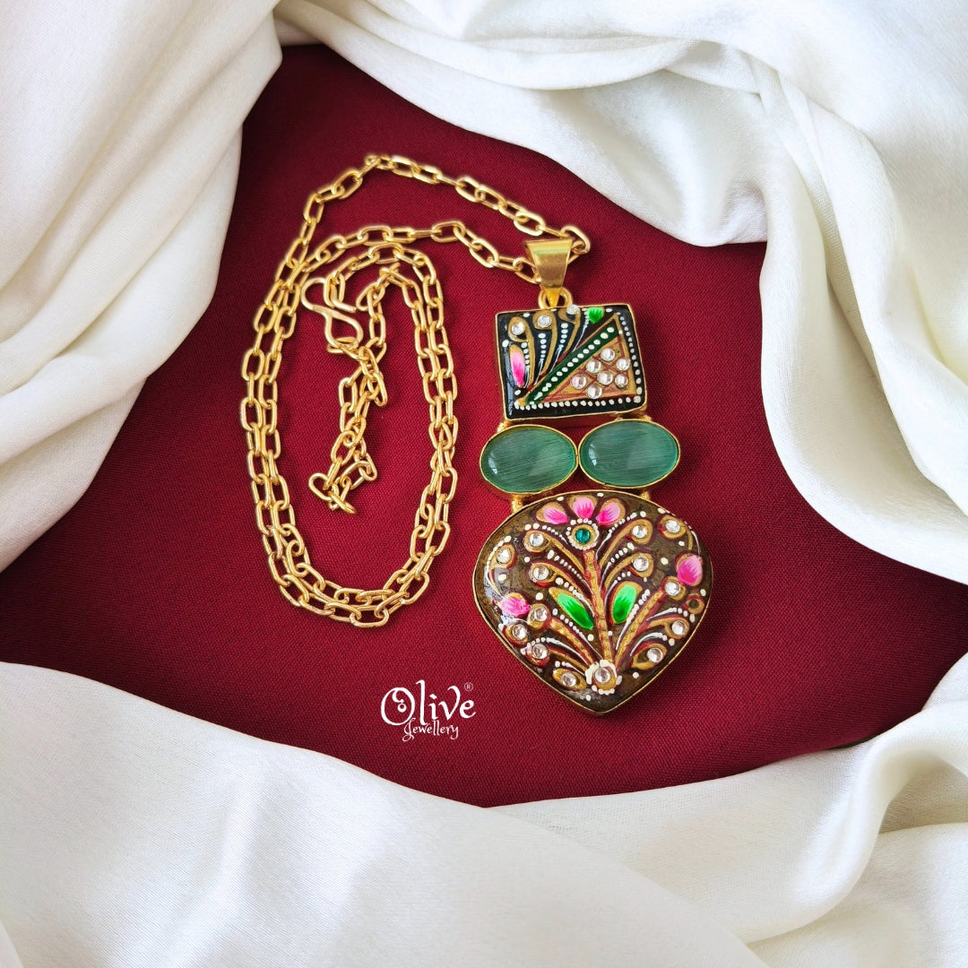 Tanjore Pendant -676