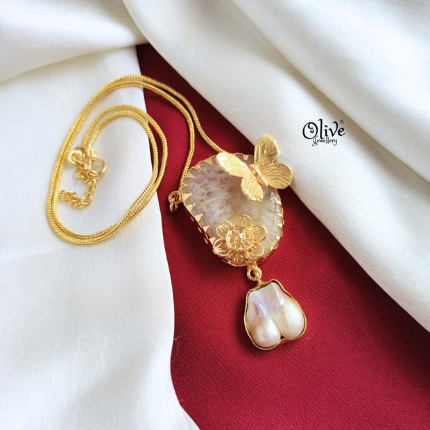 Natural Stone Butterfly-Pendent-690