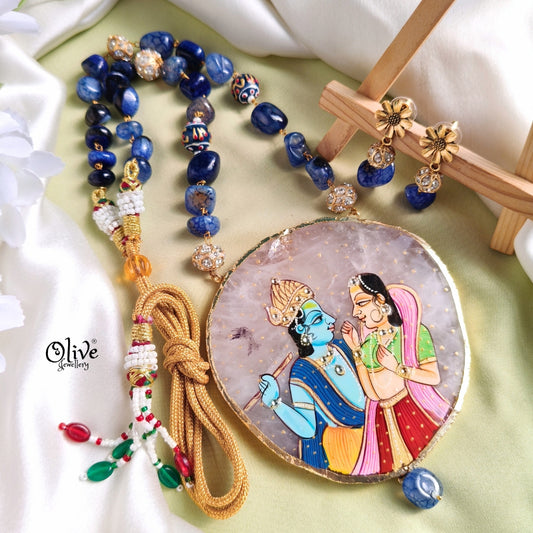 Natural Stone Tanjore Pendant-811