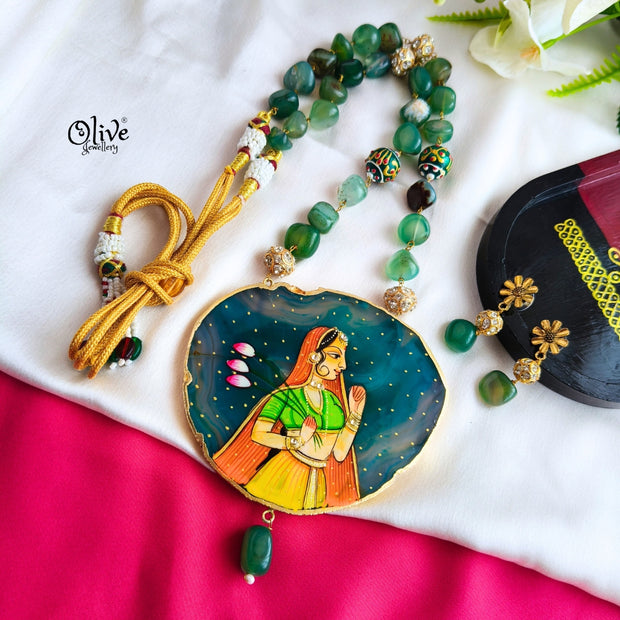 Natural Stone Tanjore Pendant-850