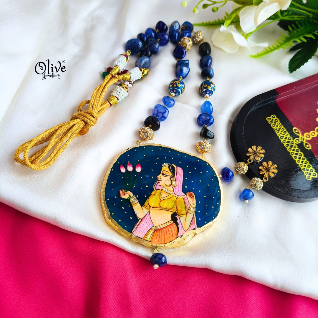 Natural Stone Tanjore Pendant-851