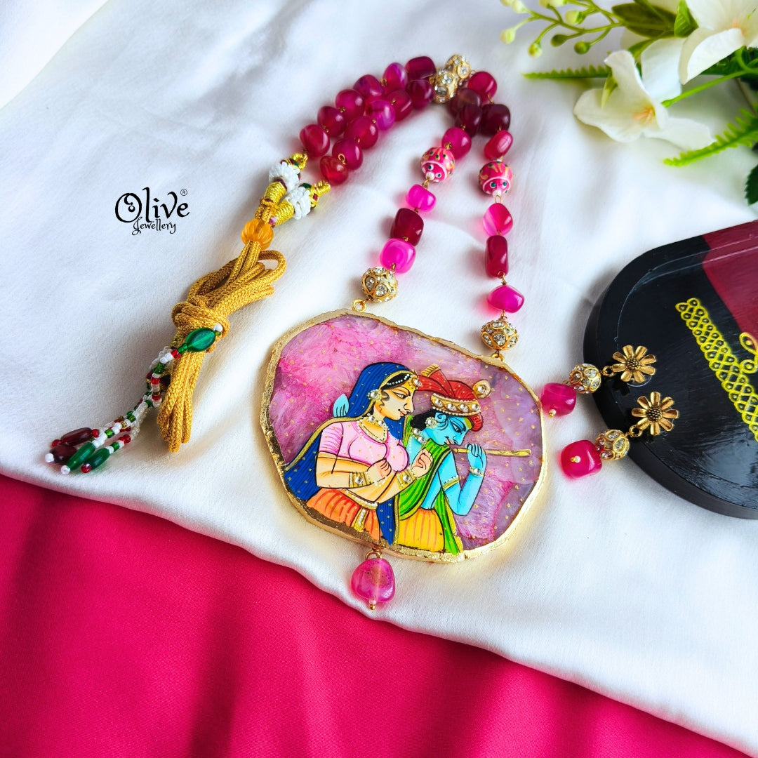 Natural Stone Tanjore Pendant-860