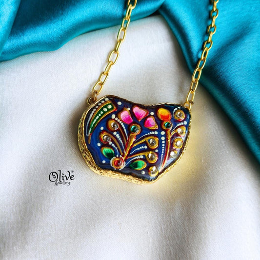 Natural Stone Tanjore Pendant-866