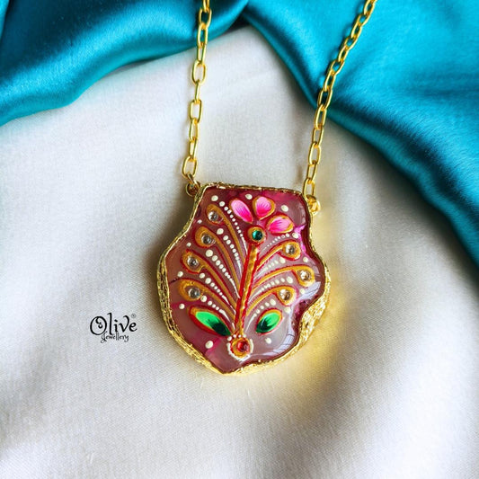 Natural Stone Tanjore Pendant-867