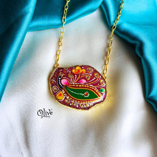 Natural Stone Tanjore Pendant-870