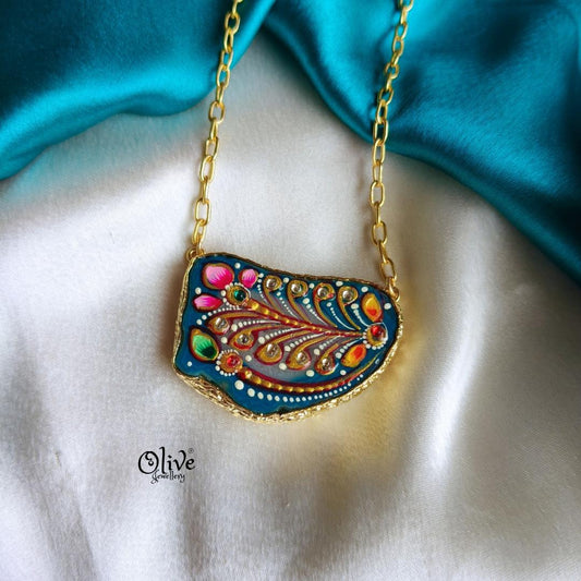 Natural Stone Tanjore Pendant-871