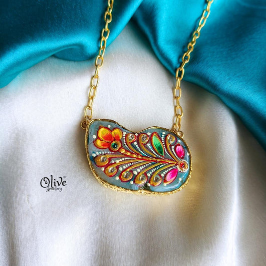 Natural Stone Tanjore Pendant-875
