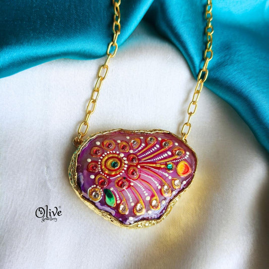 Natural Stone Tanjore Pendant-879