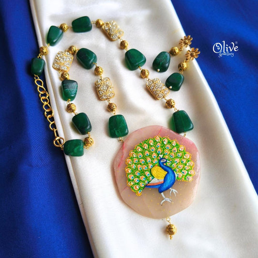 Natural Stone Tumble Beads Neckset-931
