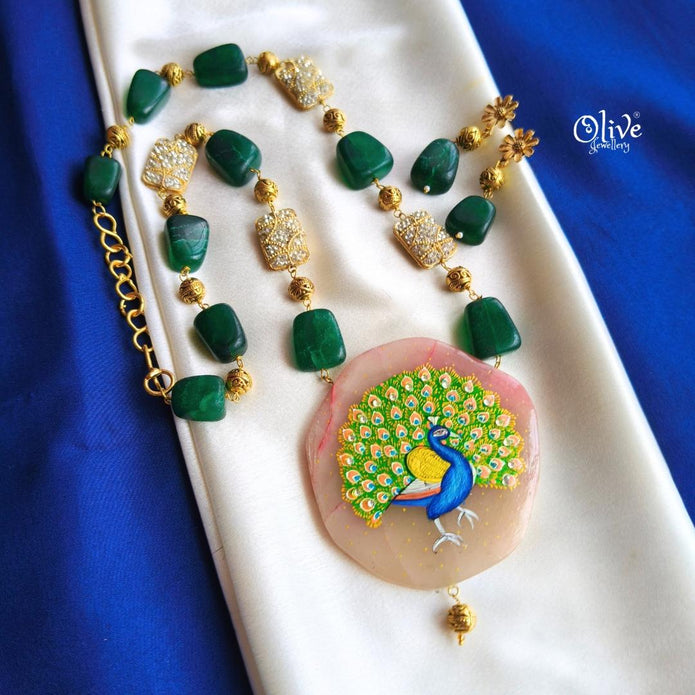 Natural Stone Tumble Beads Neckset-931