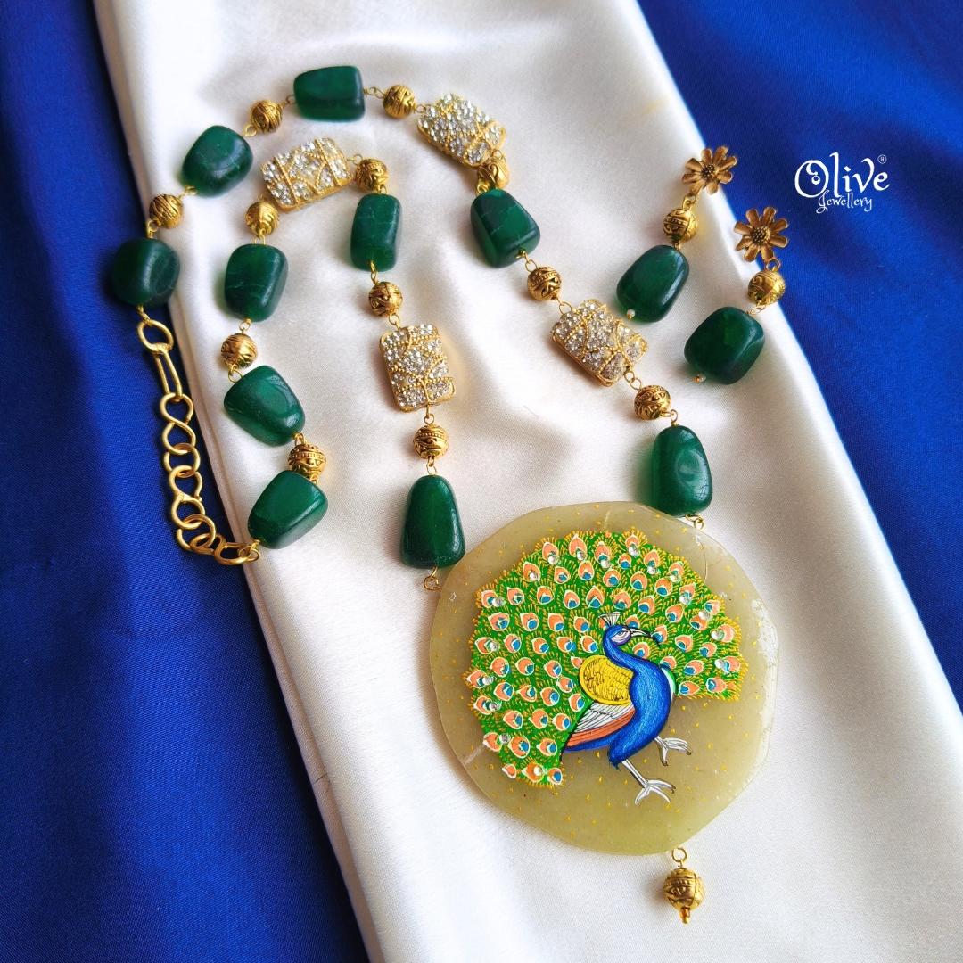 Natural Stone Tumble Beads Neckset-933