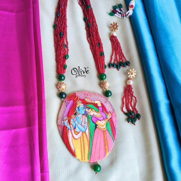 Natural Stone Tanjore Pendant -948