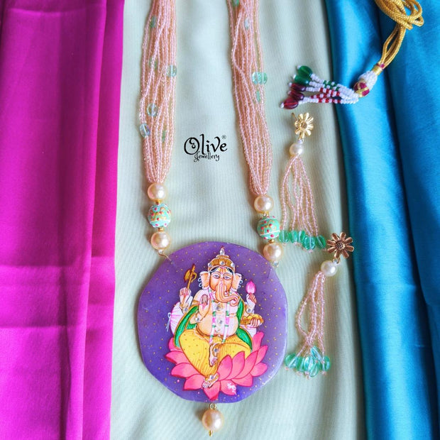 Natural Stone Tanjore Pendant -949