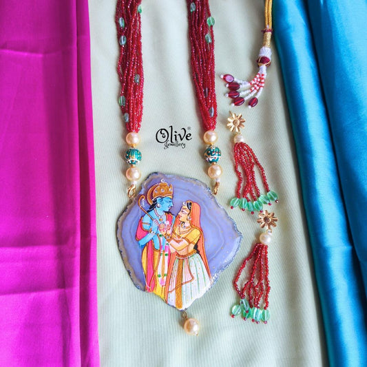 Natural Stone Tanjore Pendant -950