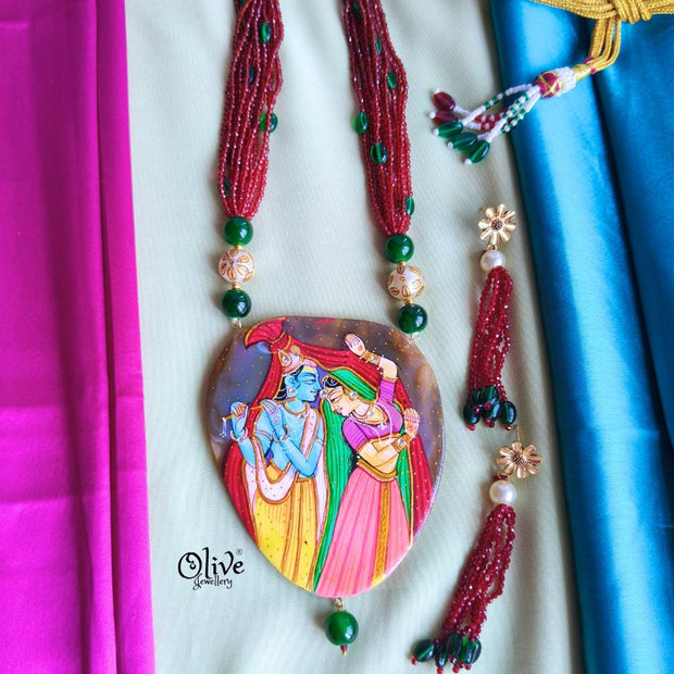 Natural Stone Tanjore Pendant -952