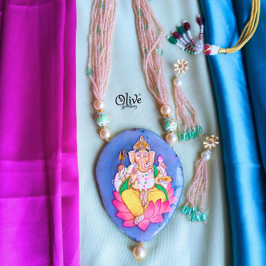 Natural Stone Tanjore Pendant -954