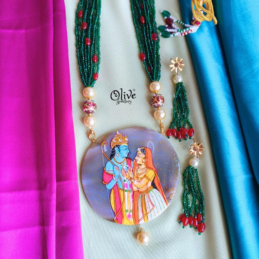 Natural Stone Tanjore Pendant -963