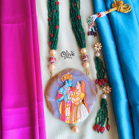 Natural Stone Tanjore Pendant -964