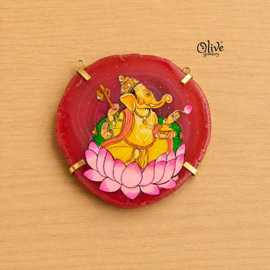 Natural Stone Pendant-1003-Claw Fitting
