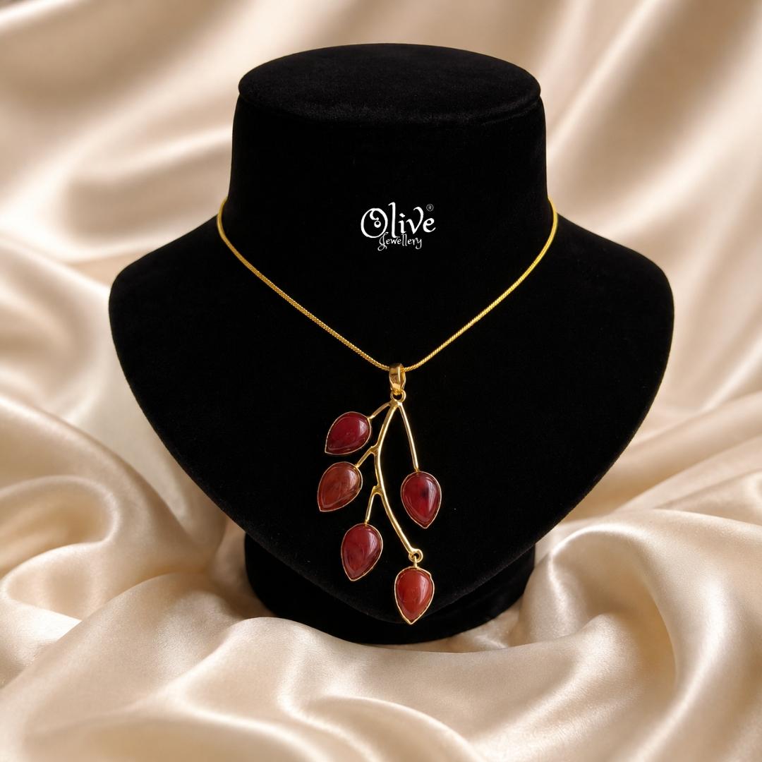 Natural Stone-Five Stone Pendant-1042