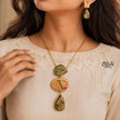 Tanjore Three Step Pendant Set -1173