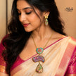 Tanjore Three Step Pendant Set -1180