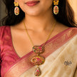 Tanjore Three Step Pendant Set -1183