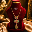 Tanjore Three Step Pendant Set -1186