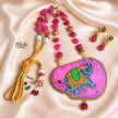 Natural Stone Tanjore Pendant-1262