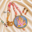 Natural Stone Tanjore Pendant-1269