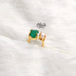 Natural Stones Finger Rings - Claw Fitting - Rough Shape -Crystal Stone with one Pearl