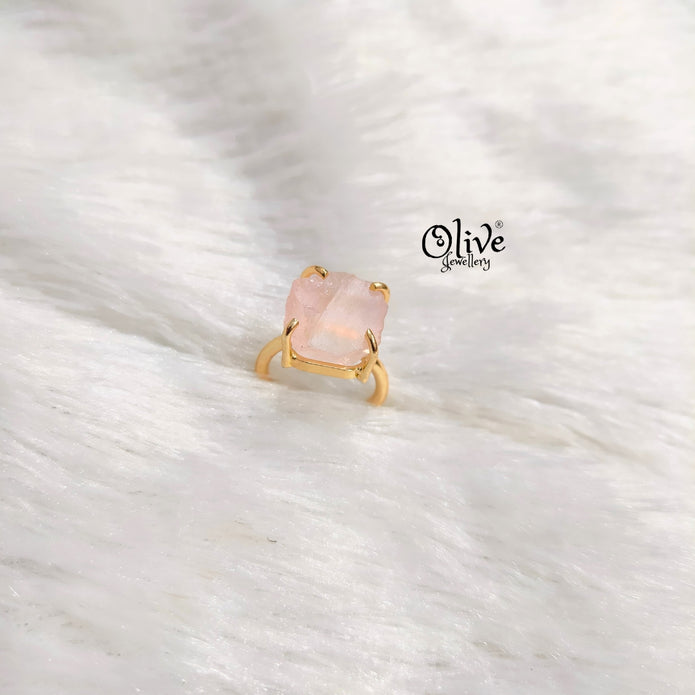 Natural Stones Finger Rings - Claw Fitting - Rough Shape - Medium
