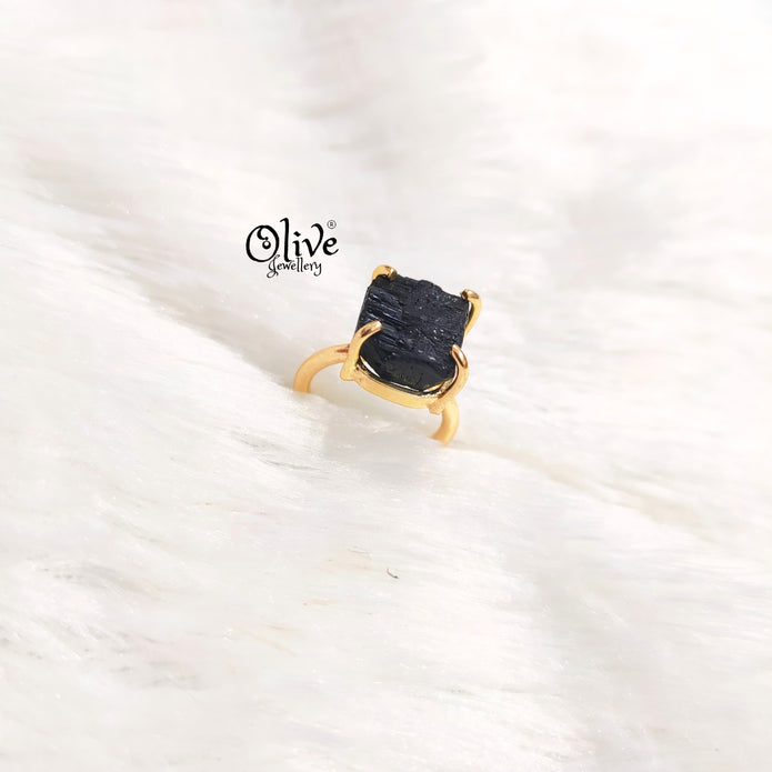 Natural Stones Finger Rings - Claw Fitting - Rough Shape - Medium