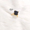 Natural Stones Finger Rings - Claw Fitting - Rough Shape - Medium