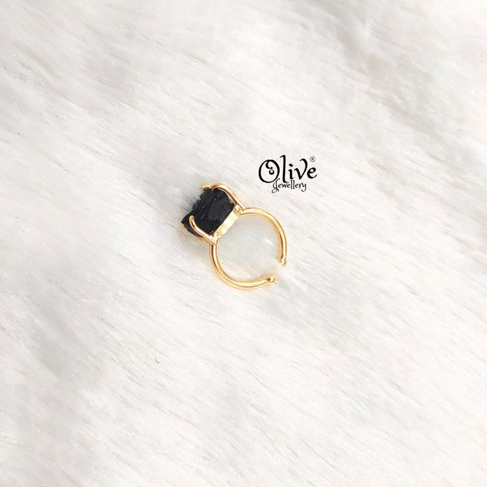 Natural Stones Finger Rings - Claw Fitting - Rough Shape - Medium