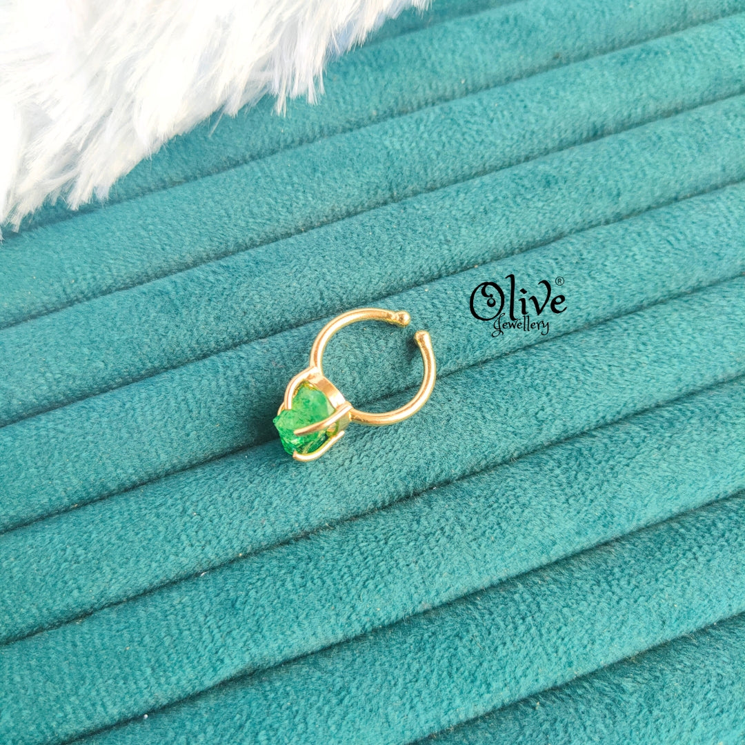 Colour Crystals Finger Rings - Claw Fitting - Rough Shape